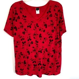 Disney Mickey & Minnie Mouse V-Neck Knit Top
